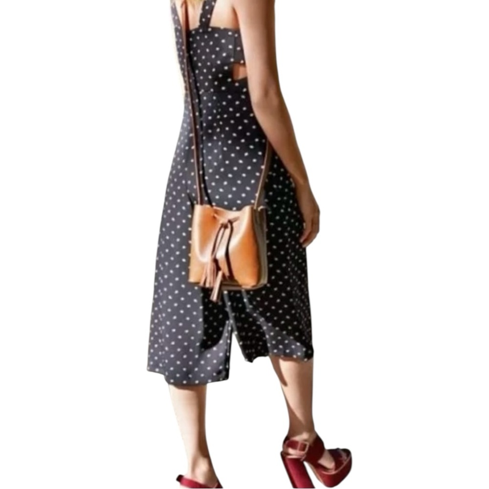 Shaffer LA Brown Leather Greta Mini Bucket Crossbody Bag Purse With Tassels